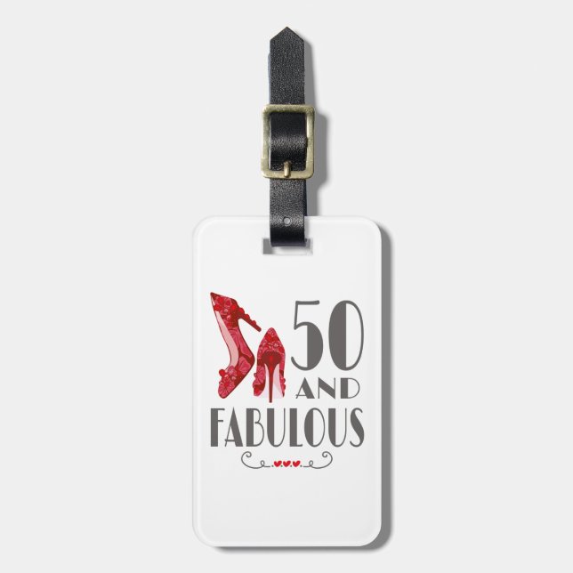 Étiquette À Bagage 50e anniversaire Cadeau Im 50 Et cadeau fabuleux (Devant Vertical)