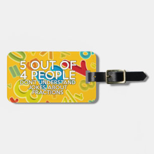 Étiquette À Bagage 5 SUR 4 PERSONNES Math Joke