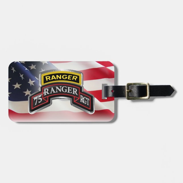 Étiquette À Bagage 75e régiment de Rangers (Devant horizontal)