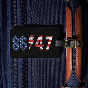 Étiquette À Bagage 8647 Anti Trump Retro Vintage 80s Rock Style