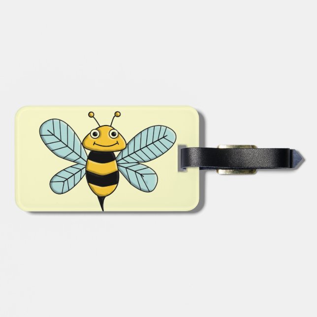 Étiquette À Bagage Abeille (Dos horizontal)