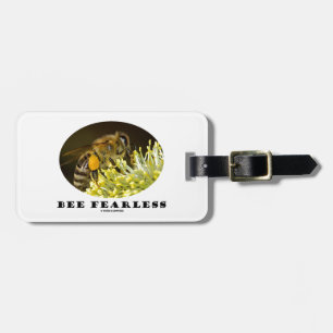 Étiquette À Bagage Abeille courageuse (abeille sur la fleur jaune)