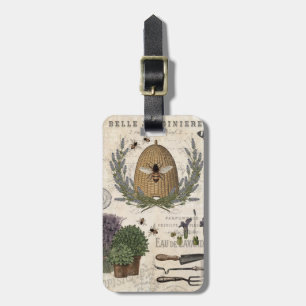 Étiquette À Bagage Abeille Vintage française moderne