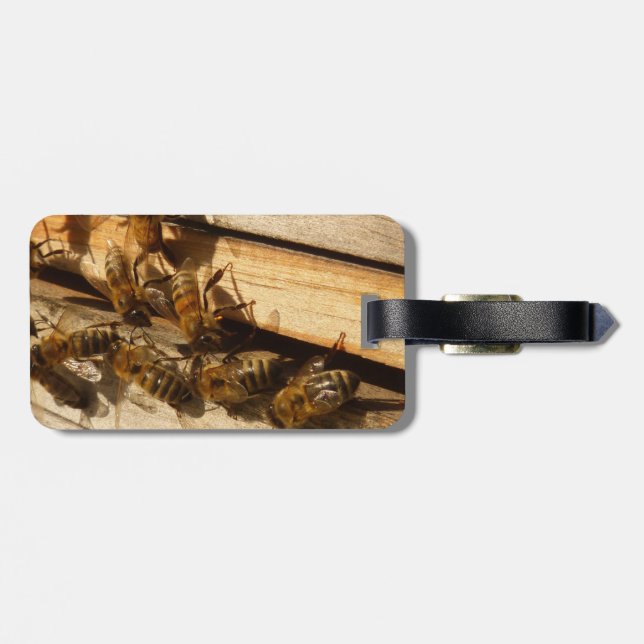 Étiquette À Bagage Abeilles de miel (Dos horizontal)