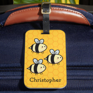 Étiquette À Bagage Abeilles Volantes Personnalisées