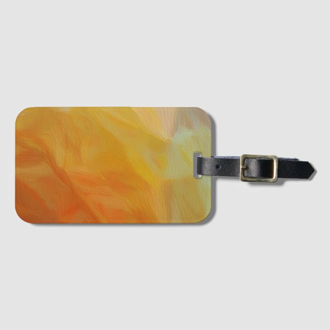 Étiquette À Bagage Abstract Warmth: Impressionist Mosaic (Devant Horizontal)
