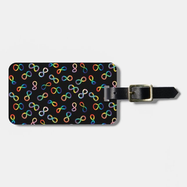 Étiquette À Bagage Acceptation autistique | Ajouter des informations  (Devant horizontal)