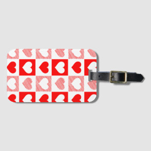 Étiquette À Bagage Accessoire de voyage à motif rouge et rose romanti