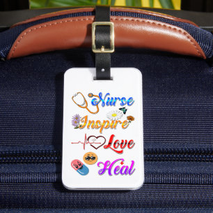 Étiquette À Bagage Accessoires d'infirmière Inspirer Amour Guérir Med