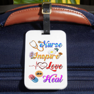 Étiquette À Bagage Accessoires d'infirmière Inspirer Amour Guérir Med