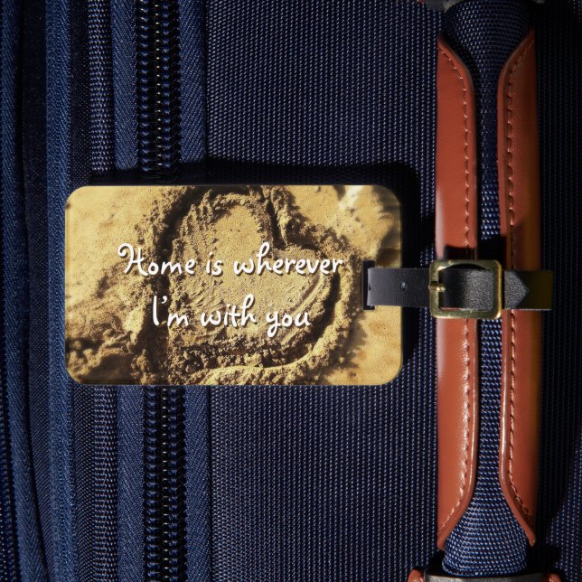 Étiquette À Bagage Accueil est partout où je suis avec toi Coeur dans (Insitu Rectoal 4)