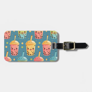 Étiquette À Bagage Adorable Kawaii Boba Conception de boisson
