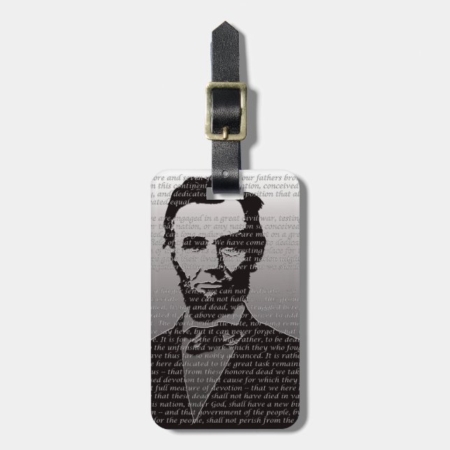Étiquette À Bagage Adresse d'Abe Lincoln Gettysburg (Devant Vertical)