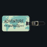 Étiquette À Bagage Adventure Await World Map<br><div class="desc">Adventure Await World Map</div>