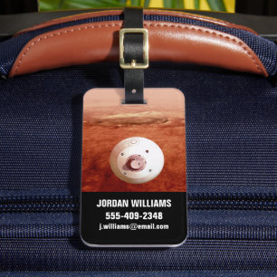 Étiquette À Bagage Aérocoque Avec Perpersévérance Rover Descente Vers