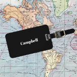 Étiquette À Bagage Affaires noires personnalisées<br><div class="desc">Voyagez en style avec cette étiquette de bagage acrylique propre et personnalisable</div>