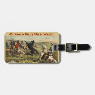 Étiquette À Bagage Affiche de cow-boy de l'Ouest sauvage de Buffalo B