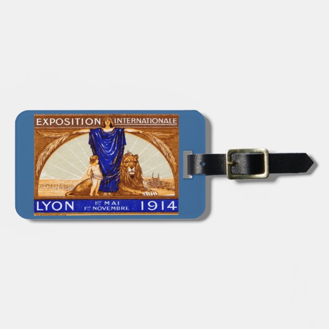 Étiquette À Bagage Affiche de l'Exposition Internationale de Lyon 191 (Devant horizontal)