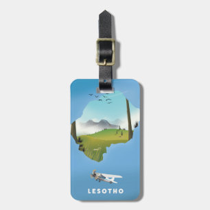 Étiquette À Bagage Affiche de ski Lesotho Afrique du Sud