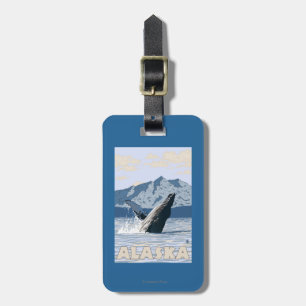 Étiquette À Bagage Affiche de Vintage voyage de baleine