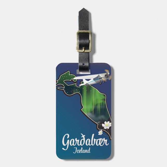 Étiquette À Bagage Affiche de voyage à Garðabær Islande (Devant Vertical)