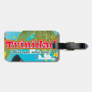 Étiquette À Bagage Affiche de voyage de dessin animé de Trinidad