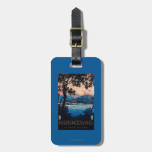 Étiquette À Bagage Affiche de voyage de la Riviera d'Italien