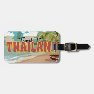 Étiquette À Bagage Affiche de voyage de mariage en Thaïlande