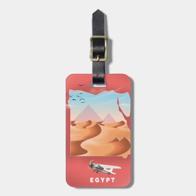 Étiquette À Bagage Affiche de voyage en Égypte (Devant Vertical)