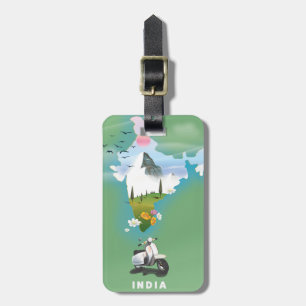 Étiquette À Bagage Affiche de voyage en Inde