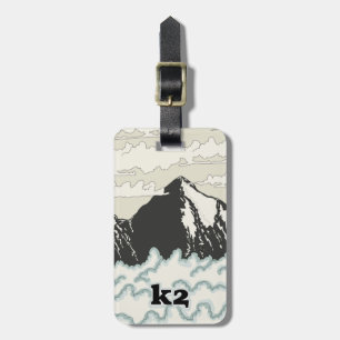 Étiquette À Bagage Affiche de voyage en montagne K2