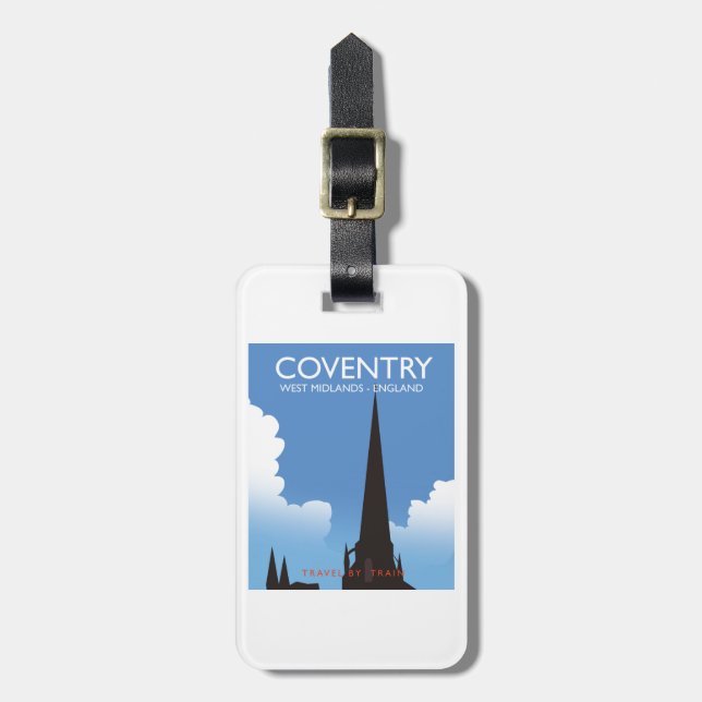 Étiquette À Bagage Affiche de voyage en train Coventry Midlands de l' (Devant Vertical)