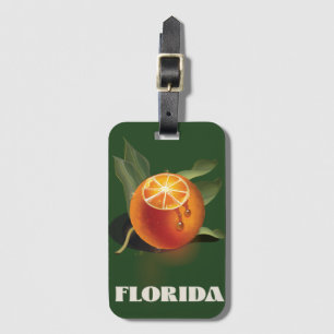 Étiquette À Bagage Affiche de voyage Florida Orange Impression sur to