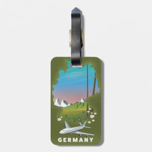 Étiquette À Bagage Affiche de voyage illustrée d'Allemagne