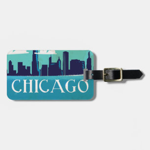 Étiquette À Bagage Affiche de voyage vintage Chicago