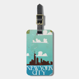 Étiquette À Bagage Affiche de voyage vintage de New York