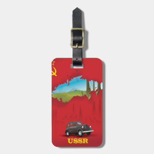 Étiquette À Bagage affiche illustrée de l'URSS