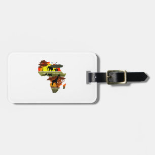 Étiquette À Bagage Afrique Continent coucher de soleil Safari Nature 