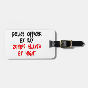 Étiquette À Bagage Agent de police Zombie Slayer