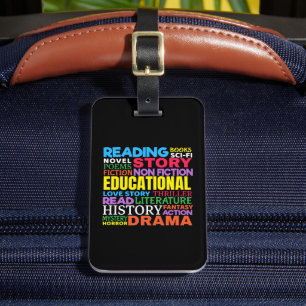 Étiquette À Bagage Aimer lire des livres - Genre Word Art