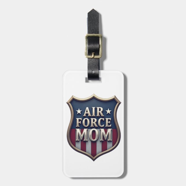 Étiquette À Bagage Air Force (USAF) Mom (Devant Vertical)