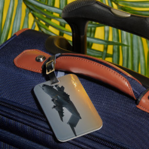 Étiquette À Bagage Airbus A400M Au Coucher Du Soleil