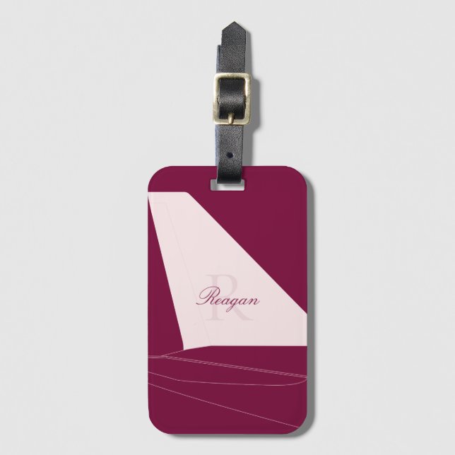 Étiquette À Bagage Airpplane Tail Fin Luggage Tag (Devant Vertical)