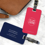 Étiquette À Bagage Ajouter un logo Moderne Entreprise Entreprise Coul<br><div class="desc">Ajoutez le logo Entreprise moderne Couleurs personnalisées étiquette qui est parfaite pour vous et vos employés lorsque vous voyagez pour le travail. La couleur Arrière - plan sur l'avant et l'arrière est modifiable, cliquez sur "Modifier" pour modifier la couleur Personnalisez-la en remplaçant le texte de l'espace réservé et l'image de...</div>