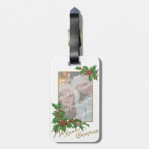 Étiquette À Bagage Ajouter une photo Vintage Joyeux Noël