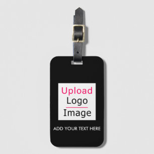 Étiquette À Bagage Ajouter votre logo et texte personnalisé Moderne B