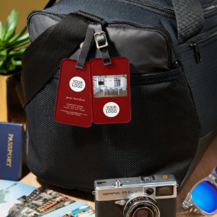 Étiquette À Bagage Ajouter votre logo personnalisé Texte de société p