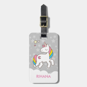 Étiquette À Bagage Ajouter Votre Nom Cute Magique Unicorn Personnalis
