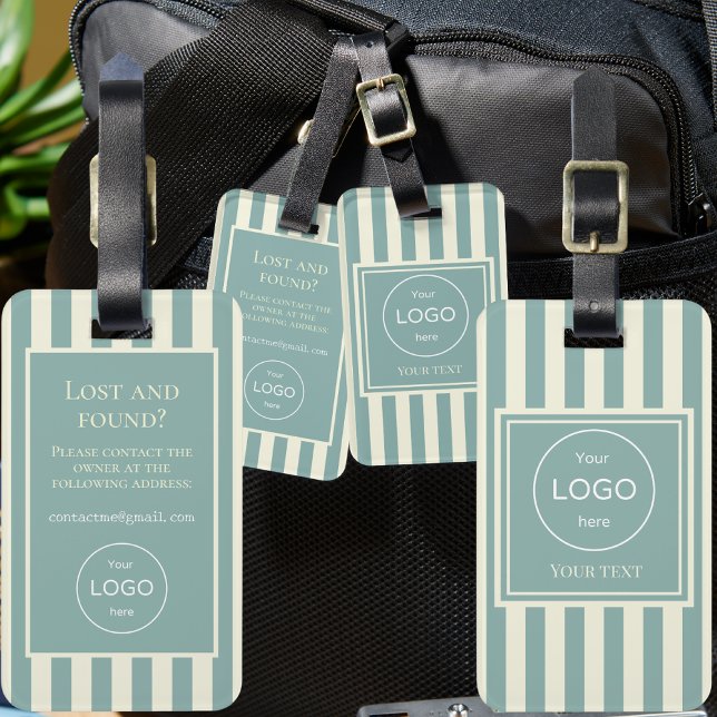 Étiquette À Bagage Ajoutez votre logo à votre entreprise Bagages Bali (Créateur téléchargé)