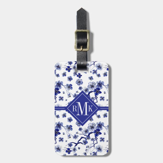 Étiquette À Bagage Ajoutez votre motif | oriental nommé de branche de (Devant Vertical)